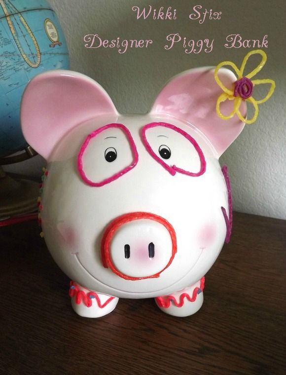 Wikki Stix Designer Piggy Bank Review- My Kids Guide